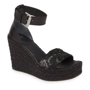 PAIGE Victoria Wedge Black Sandals